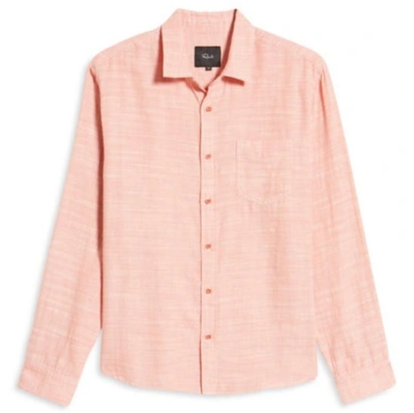 Rails Wyatt Classic Fit Button Up Shirt in Watermelon size M - Picture 2 of 5